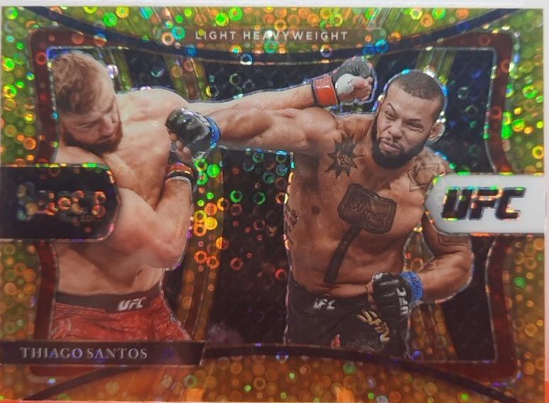 Thiago Santos 2021 Panini Select UFC Premier Level #106 Gold Disco
