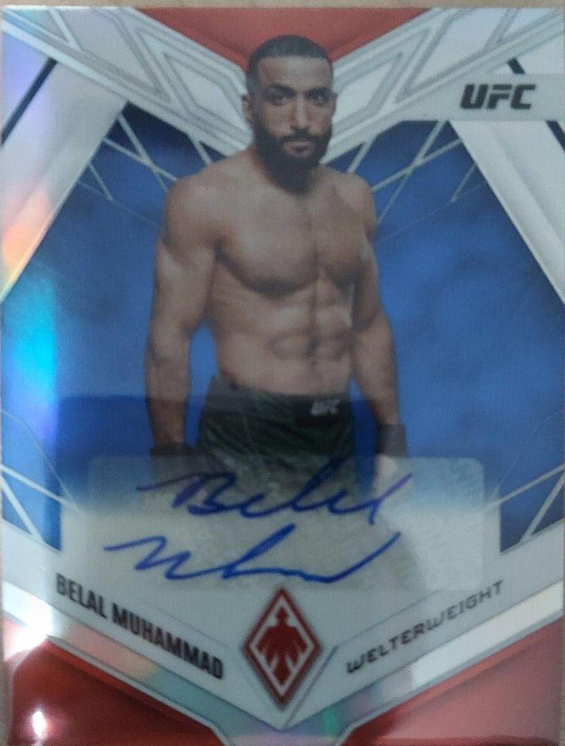 Belal Muhammad 2023 Panini Chronicles UFC Phoenix Autographs #3 Blue