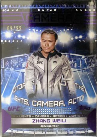Zhang Weili 2024 Topps Knockout UFC Camera (Lights, Camera, Action) #CAM-3 Purple