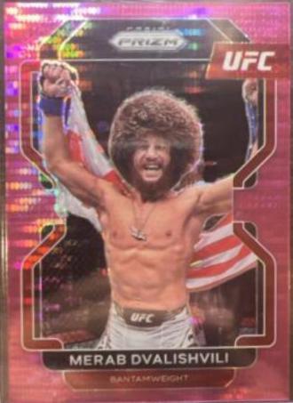 Merab Dvalishvili 2022 Panini Prizm UFC Base #198 Pink Pulsar