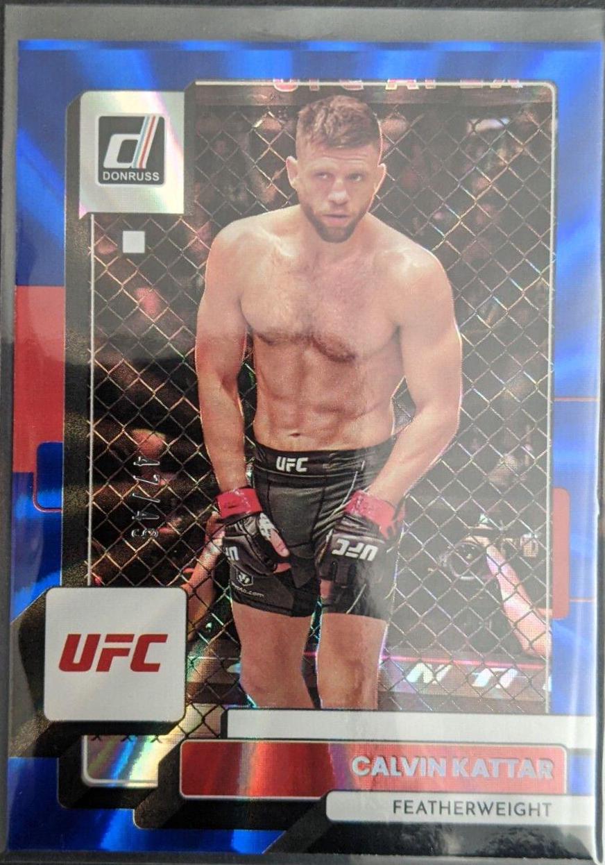 Calvin Kattar 2023 Panini Donruss UFC Base #118 Blue Laser