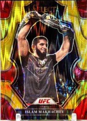 Islam Makhachev 2023 Panini Select UFC Premier Level #182 Gold Flash