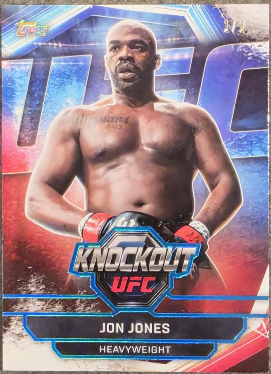 Jon Jones 2026 Topps Knockout UFC Base #14 Platinum