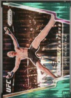 Justin Gaethje 2021 Panini Prizm UFC Base #141 Green Pulsar