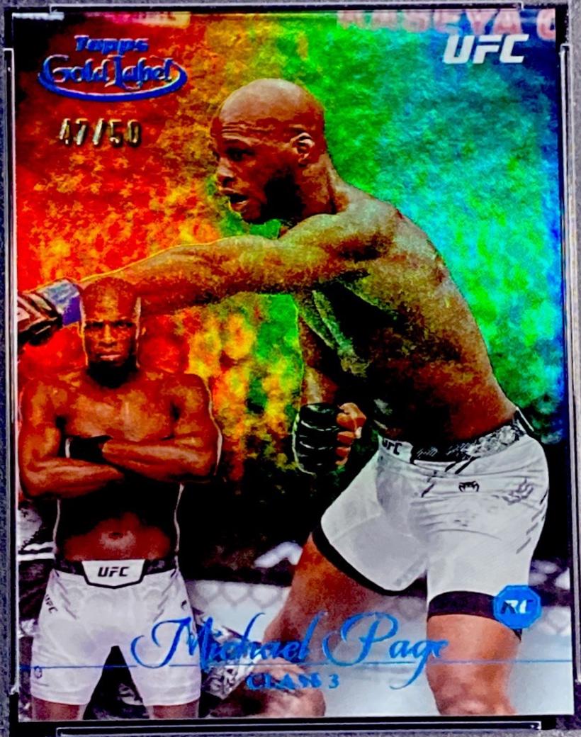 Michael Page 2024 Topps Gold Label UFC Base Class III #65 Blue