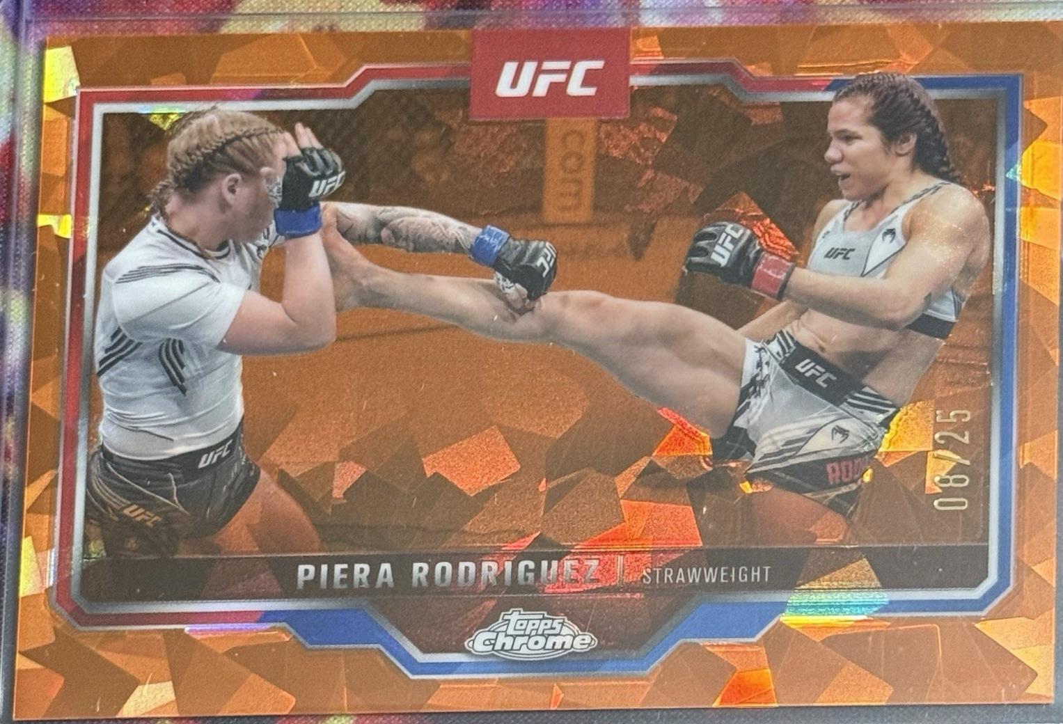 Piera Rodriguez 2025 Topps Chrome Sapphire UFC Base Sapphire #135 Padparadscha Sapphire