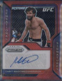 Zabit Magomedsharipov 2021 Panini Prizm UFC Sensational Signatures #SS-ZBM Red