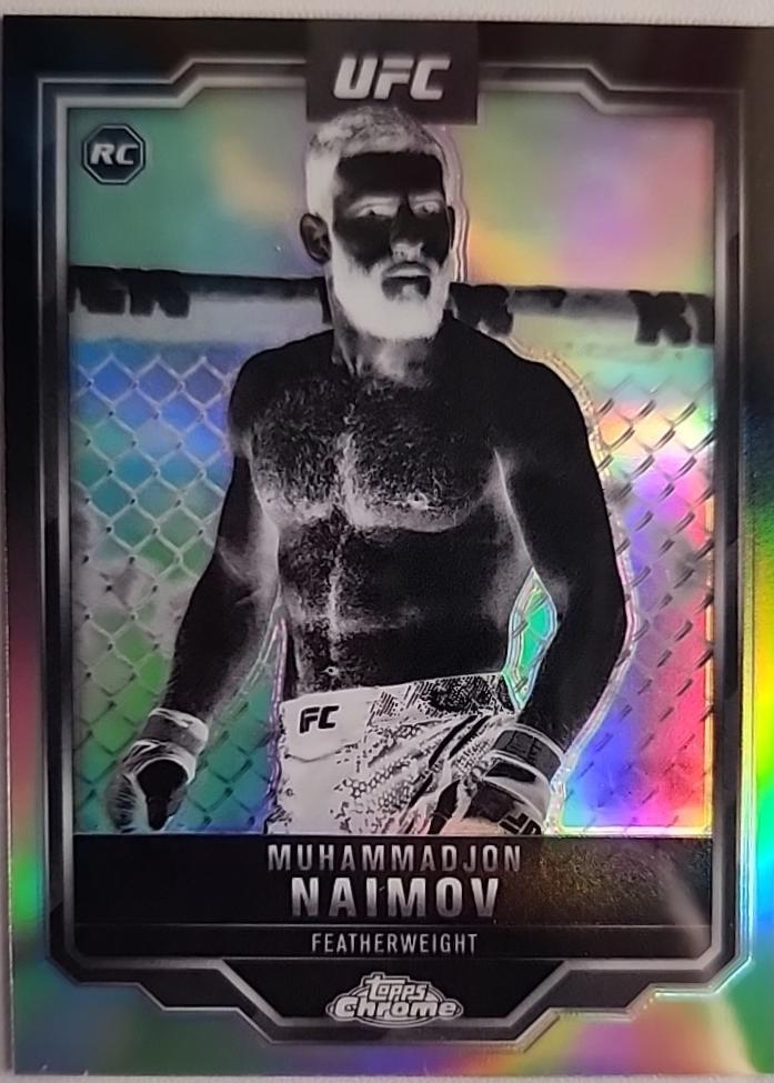 Muhammadjon Naimov 2025 Topps Chrome UFC Base #45 Negative Refractor