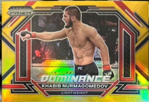 Khabib Nurmagomedov 2023 Panini Prizm UFC Base #45 Gold