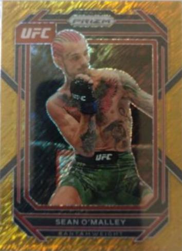 Sean O'Malley 2023 Panini Prizm UFC Base #156 Gold Shimmer