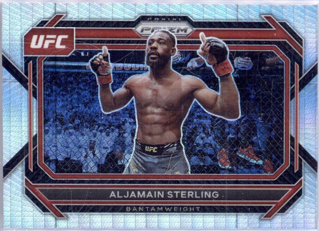 Aljamain Sterling 2023 Panini Prizm UFC Base #56 Hyper