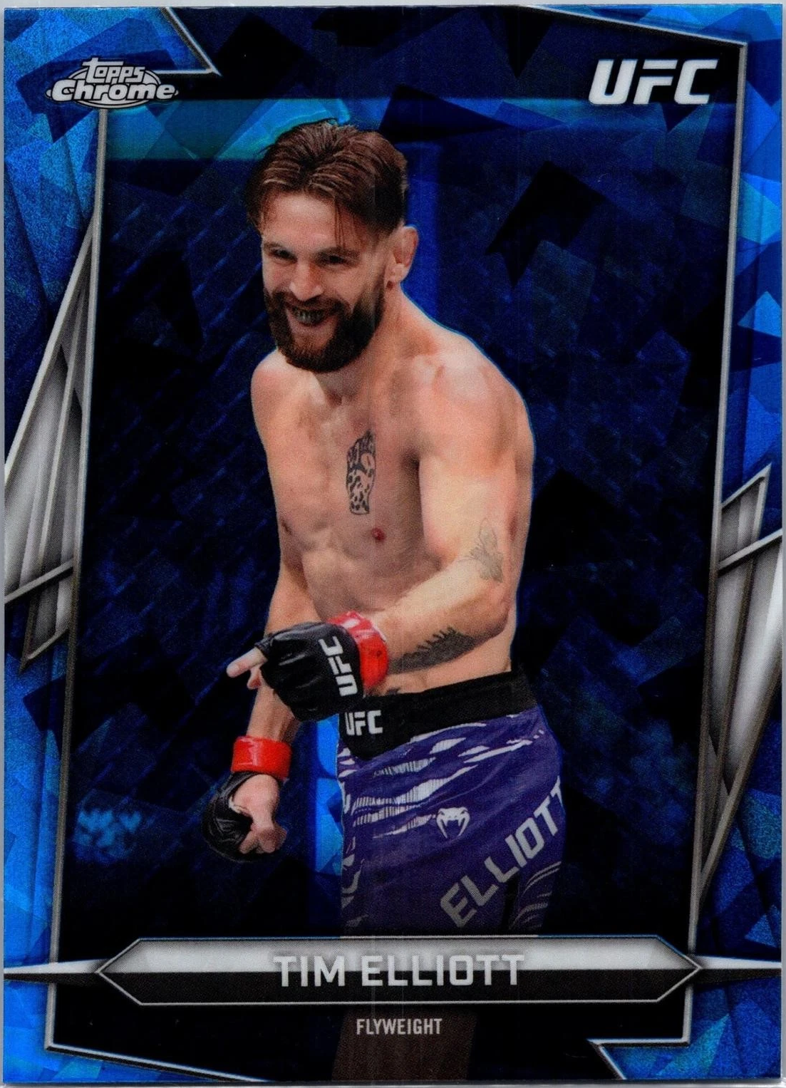 Tim Elliott 2026 Topps Chrome Sapphire UFC Base #142 Padparadscha Sapphire