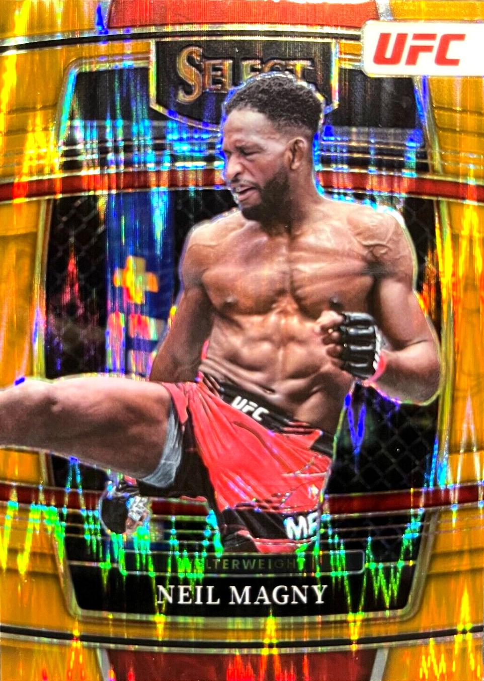 Neil Magny 2022 Panini Select UFC Concourse #86 Orange Flash