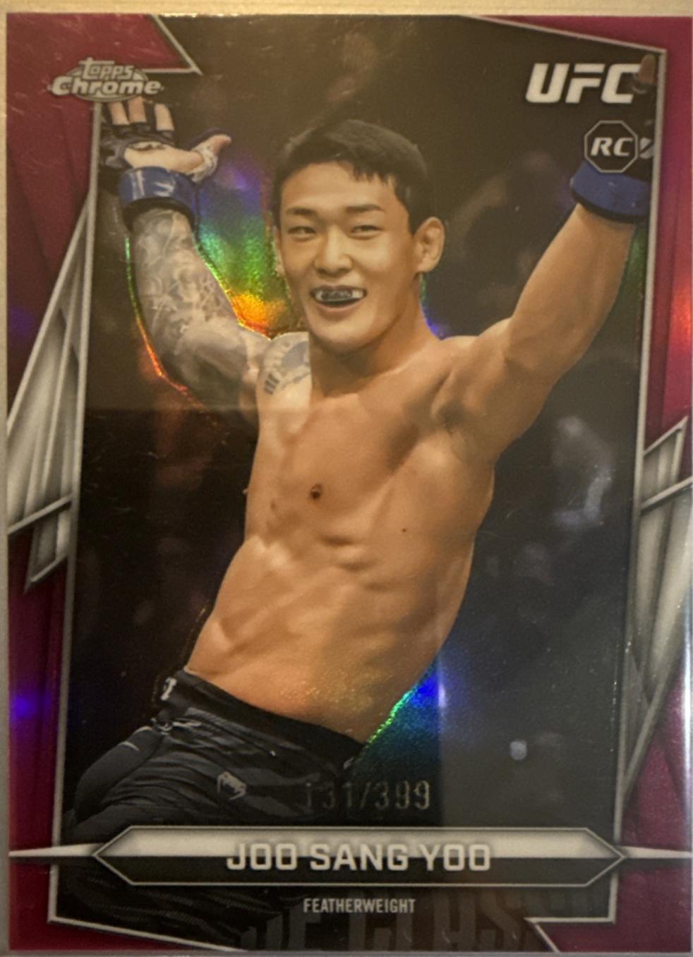 Joo Sang Yoo 2026 Topps Chrome UFC Base #146 Magenta Refractor