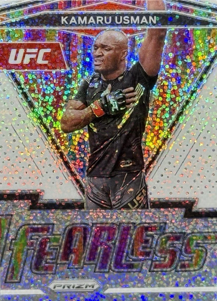 Kamaru Usman 2022 Panini Prizm UFC Fearless #6 White Sparkle