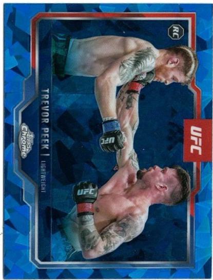 Trevor Peek 2025 Topps Chrome UFC Base #180 Blue Refractor