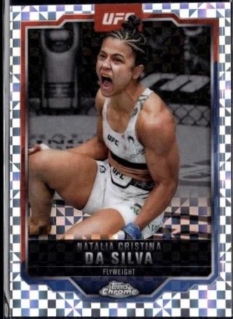 Natalia Silva 2025 Topps Chrome UFC Base #82 Geometric Refractor