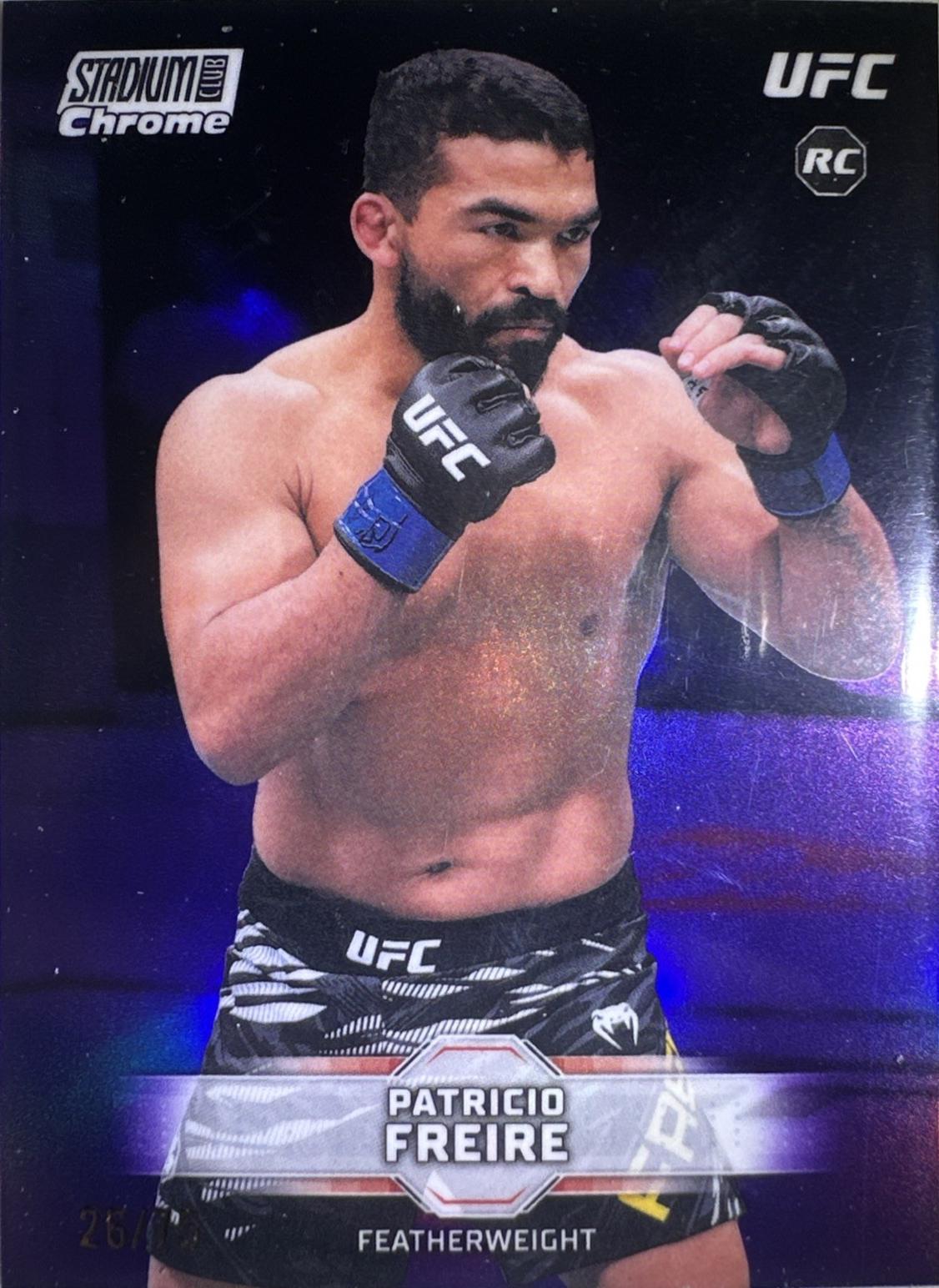 Patricio Freire 2026 Topps Stadium Club UFC Chrome Base #CB-171 Purple Refractor