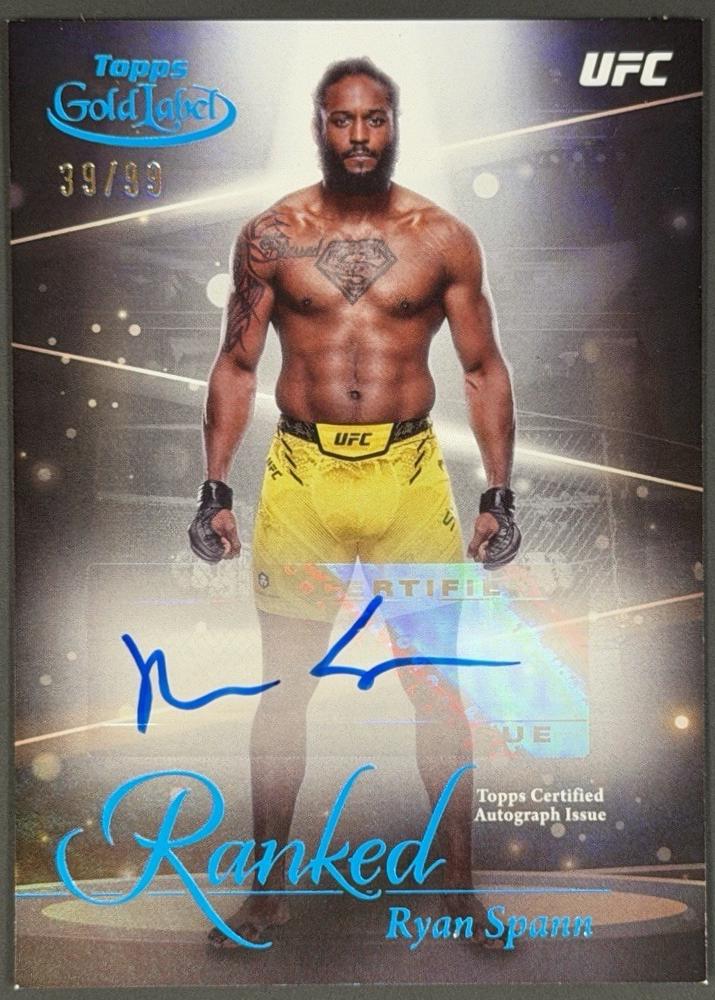 Ryan Spann 2024 Topps Gold Label UFC Ranked Ink #RIK-RSP Blue