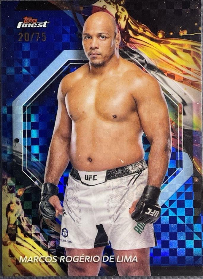 Marcos Rogério De Lima 2024 Topps Finest UFC Base Uncommon #194 Blue Checkerboard Refractor