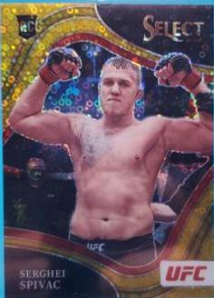 Serghei Spivac 2022 Panini Select UFC Octagonside #274 Gold Disco