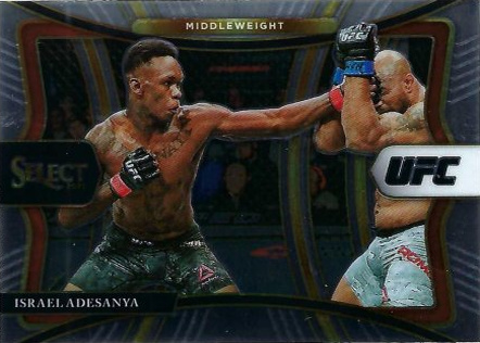 Israel Adesanya 2021 Panini Select UFC Premier Level #134 Black Prizms