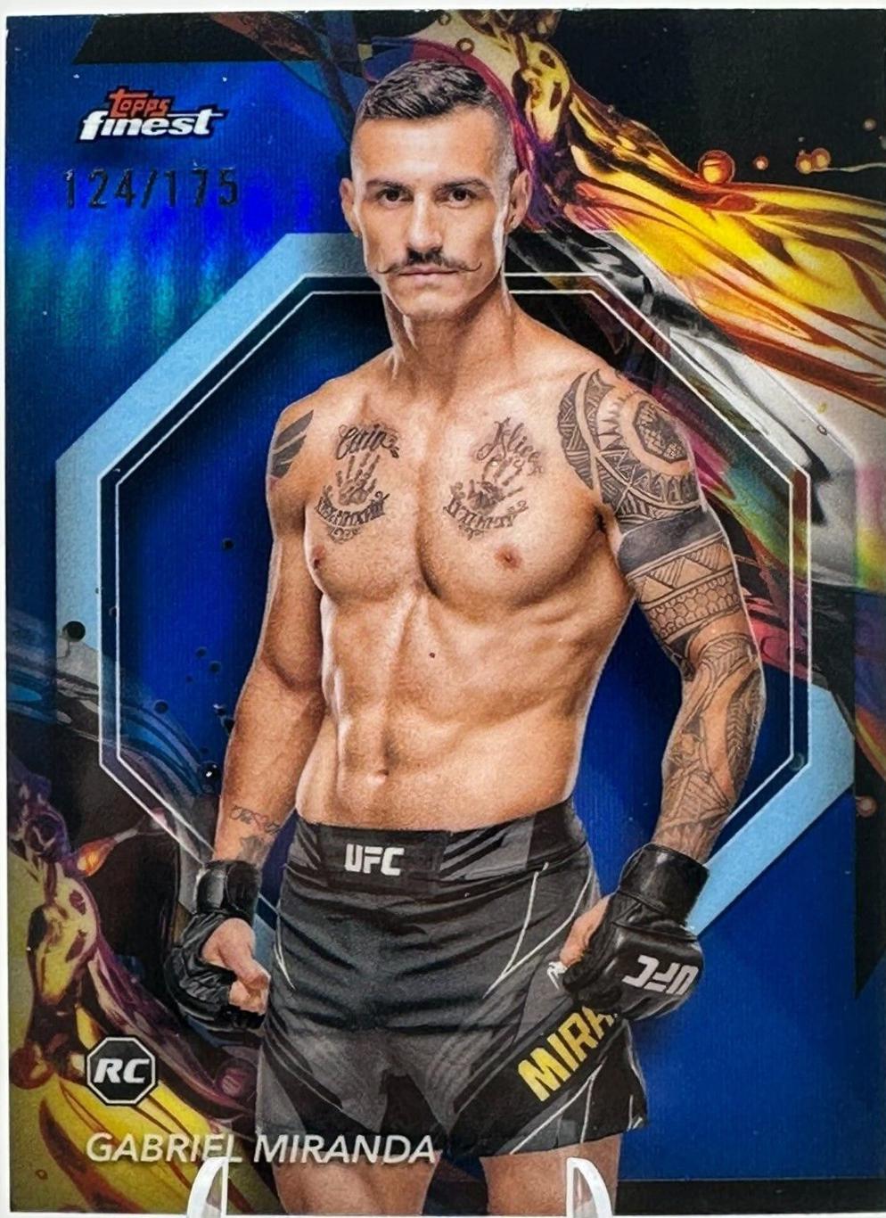 Gabriel Miranda 2024 Topps Finest UFC Base Uncommon #175 Blue Refractor