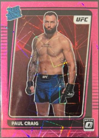 Paul Craig 2022 Panini Donruss Optic UFC Base #117 Pink Velocity