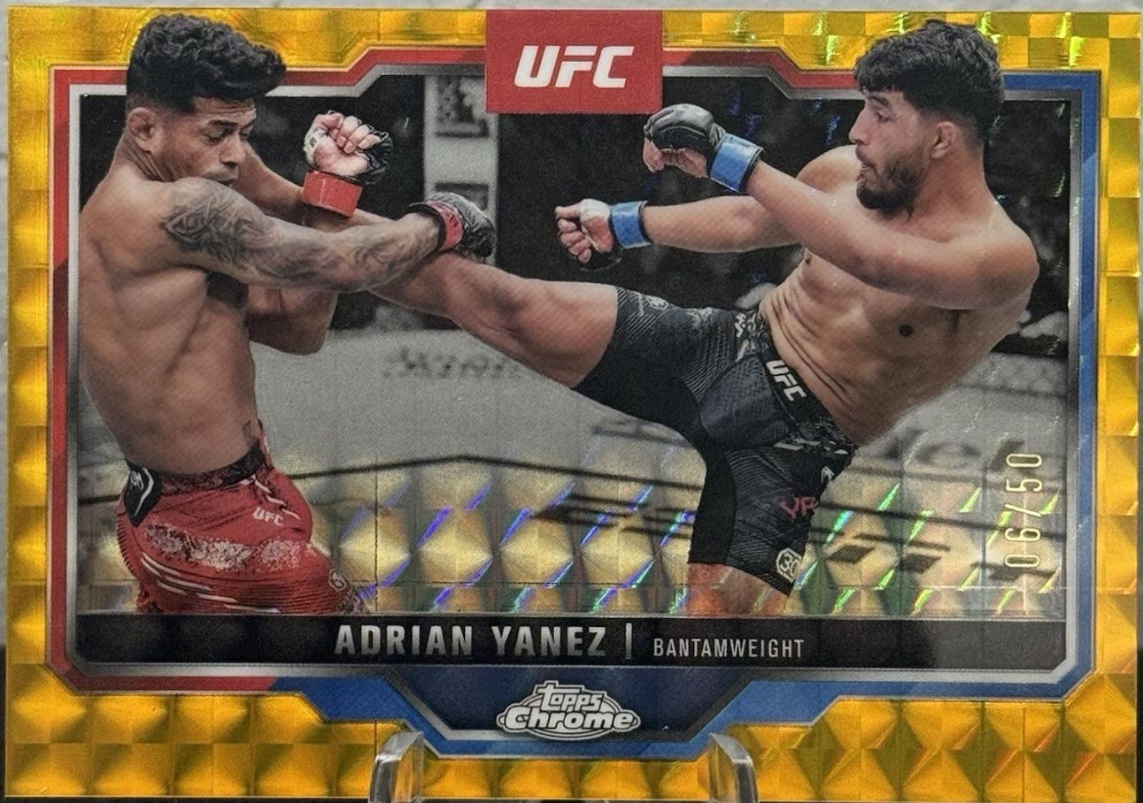 Adrian Yanez 2025 Topps Chrome UFC Base #71 Gold Geometric Refractor