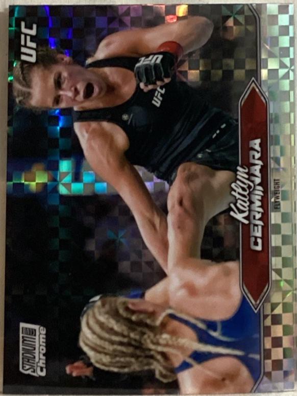 Katlyn Cerminara 2025 Topps Stadium Club UFC Base Chrome #C-85 X-Fractor