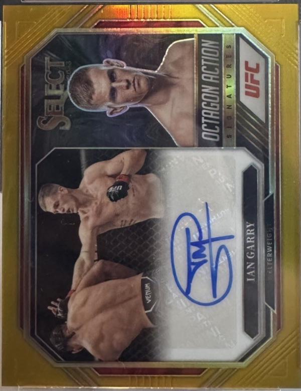 Ian Machado Garry 2023 Panini Select UFC Octagon Action Signatures #26 Gold
