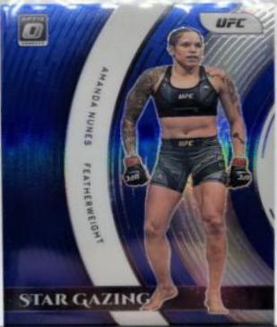 Amanda Nunes 2022 Panini Donruss Optic UFC Star Gazing #5 Blue