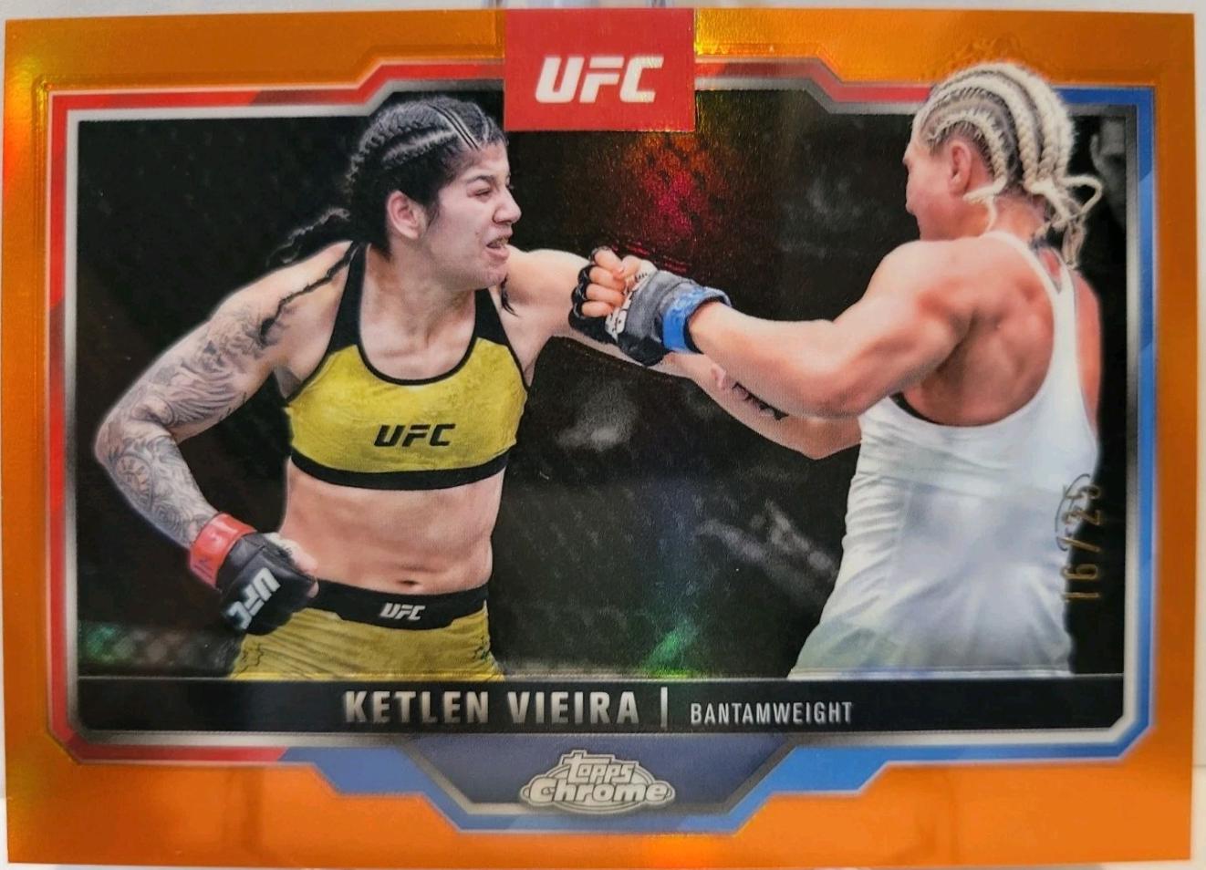 Ketlen Vieira 2025 Topps Chrome UFC Base #149 Orange Refractor