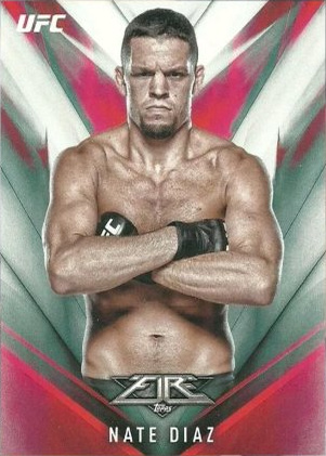 Nate Diaz 2017 Topps UFC Fire Base #37 Inferno