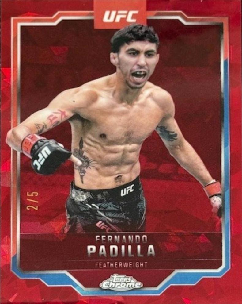 Fernando Padilla 2025 Topps Chrome Sapphire UFC Base Sapphire #47 Red Sapphire