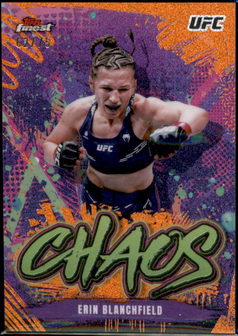 Erin Blanchfield 2024 Topps Finest UFC Chaos #CHA-15 Tangerine Glitter Refractor