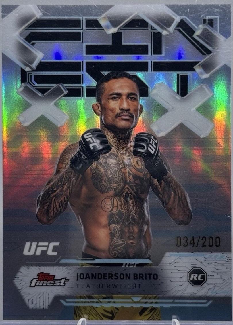 Joanderson Brito 2025 Topps Finest UFC Base Common #27 Blue Refractor