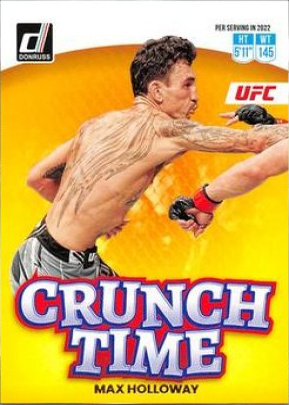 Max Holloway 2023 Panini Donruss UFC Crunch Time #11 Press Proof Black