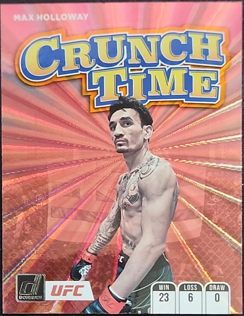 Max Holloway 2022 Panini Donruss UFC Crunch Time #16 Orange