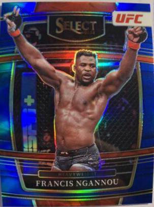 Francis Ngannou 2022 Panini Select UFC Concourse #35 Blue Prizm