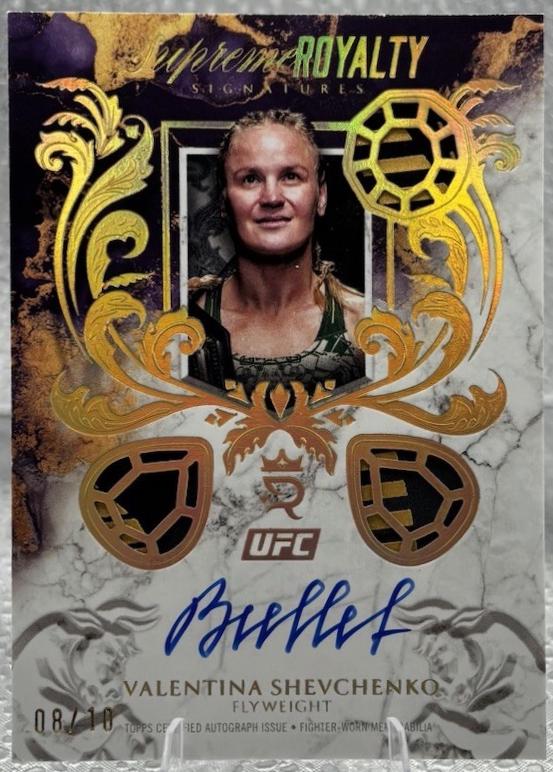 Valentina Shevchenko 2025 Topps Royalty UFC Supreme Royalty Signatures #SUR-VS Gold