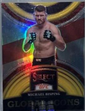 Michael Bisping 2023 Panini Select UFC Global Icons #25 Gold Flash