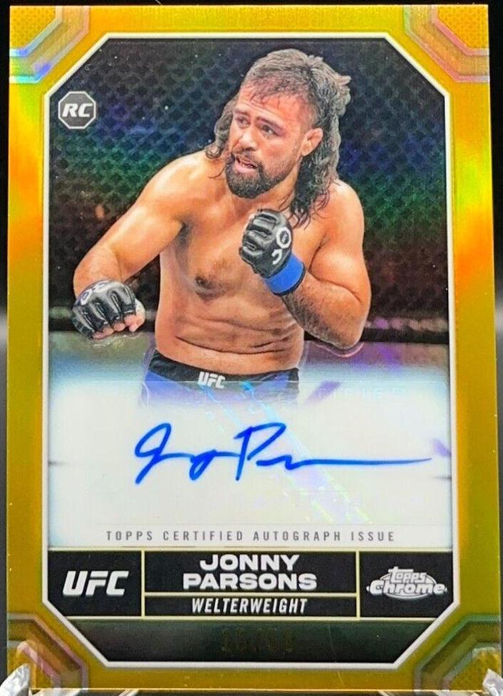 Jonny Parsons 2024 Topps Chrome UFC Chrome Rookie Autographs #CRA-JPA Gold Refractor