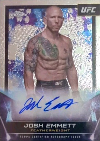 Josh Emmett 2024 Topps Chrome UFC UFC Signatures #FNA-JEM Superfractor