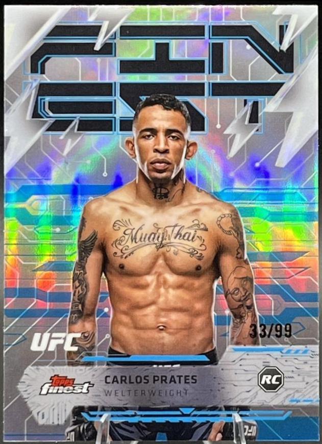 Carlos Prates 2025 Topps Finest UFC Base Rare #226 Blue Refractor