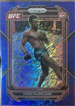 Chidi Njokuani 2023 Panini Prizm UFC Base #193 Blue Shimmer