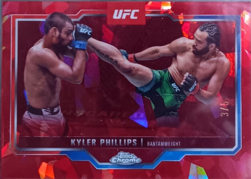 Kyler Phillips 2025 Topps Chrome Sapphire UFC Base Sapphire #181 Orange Sapphire