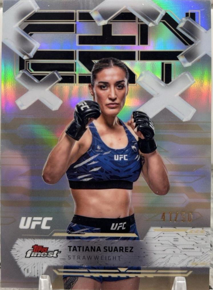 Tatiana Suarez 2025 Topps Finest UFC Base Common #16 Gold Refractor