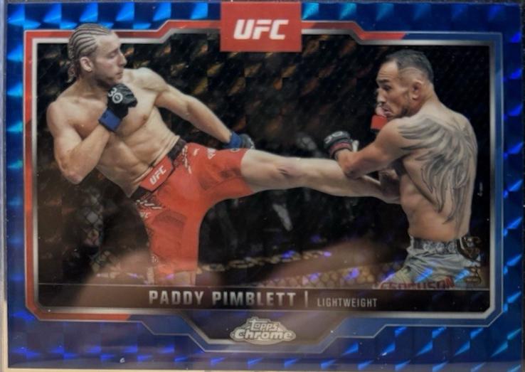 Paddy Pimblett 2025 Topps Chrome UFC Base #177 Blue Geometric Refractor