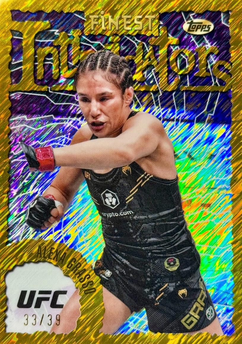 Alexa Grasso 2024 Topps Finest UFC Intimidators #INT-2 Gold Shimmer Refractor